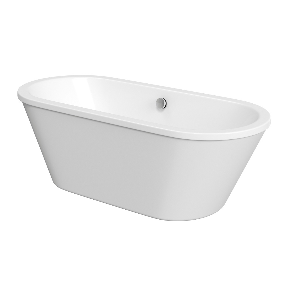 Product Cut out image of the Abacus Vessini 1700mm x 755mm Freestanding Bath with White Panel